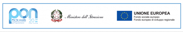 PON 2014/2020 per la scuola competenza e ambienti per l'apprendimento. Progetti realizzati in collaborazione col MIUR e finanziati dall'Unione Europea tramite il Fondo sociale europeo e il Fondo europeo di sviluppo regionale