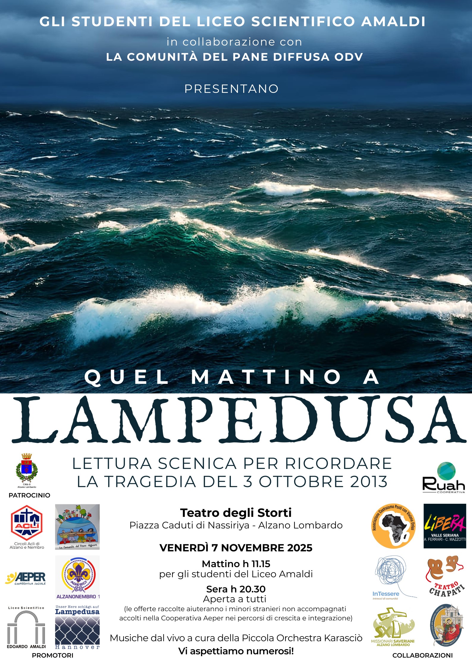 Lettura scenica "Quel mattino a Lampedusa"