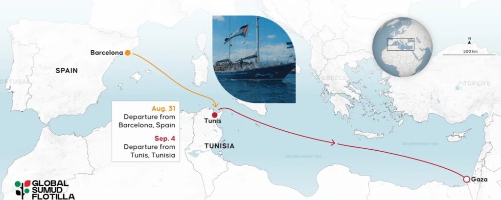 percorso della flotilla