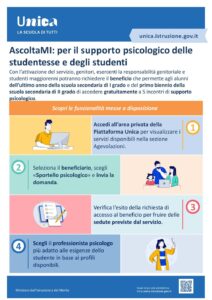 Locandina attivazione sportello AscoltaMI - MIM